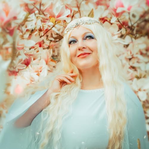 Vintage Fairy Leaf Crown - Medieval Viking Crystal Headwear for Adults Halloween Cosplay Party Prom