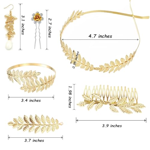 Greek Goddess Bridal Headband Accessories for Women
| Gold Leaf Branch Costume Accessory for Women
| 17 PCS Greek Godde