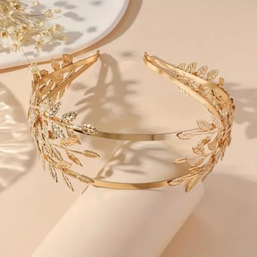 KIPETTO Greek Roman Goddess Gold Headpiece Leaf Branch Bridal Hair Crown for Women Wedding Hair Accessory
| KIPETTO Gol