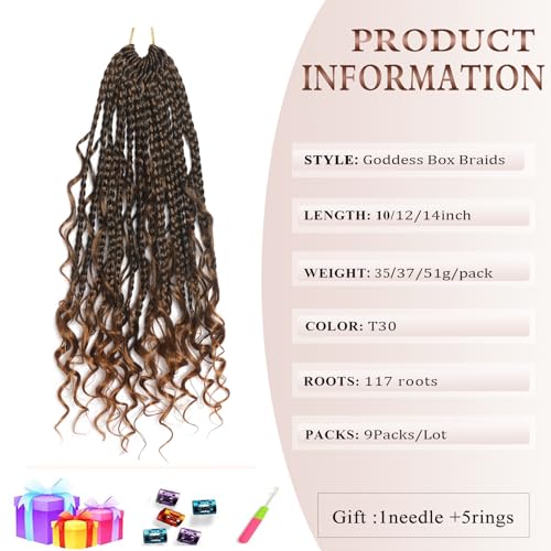 Flagship Goddess Box 12 Inch Boho Braids for Black Women
| 9 Packs Boho Crochet Hair for Black Women - Bohomian Pre loo